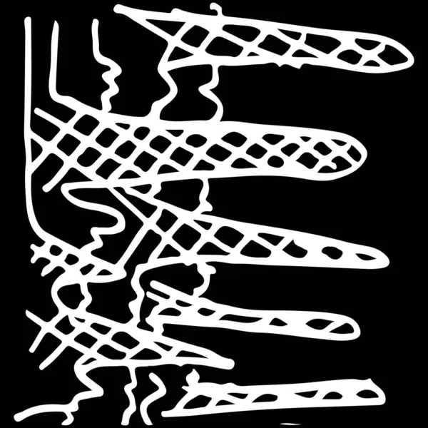 Schwarz Weiß Abstrakte Handgezeichnete Textur — Stockvektor