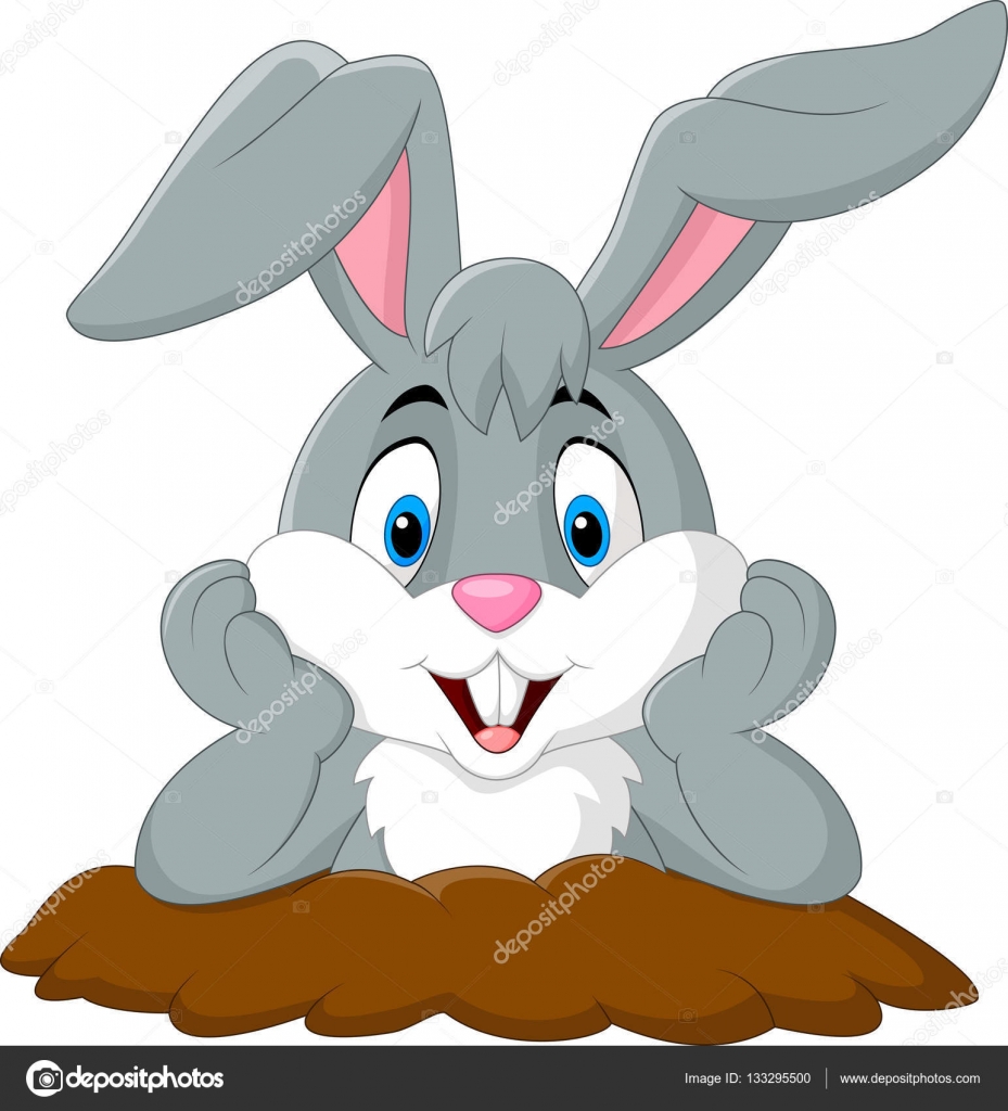 Cartoon rabbit come out of the hole Stock Vector Image by ©tigatelu ...