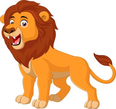 karikatür kükreyen aslan