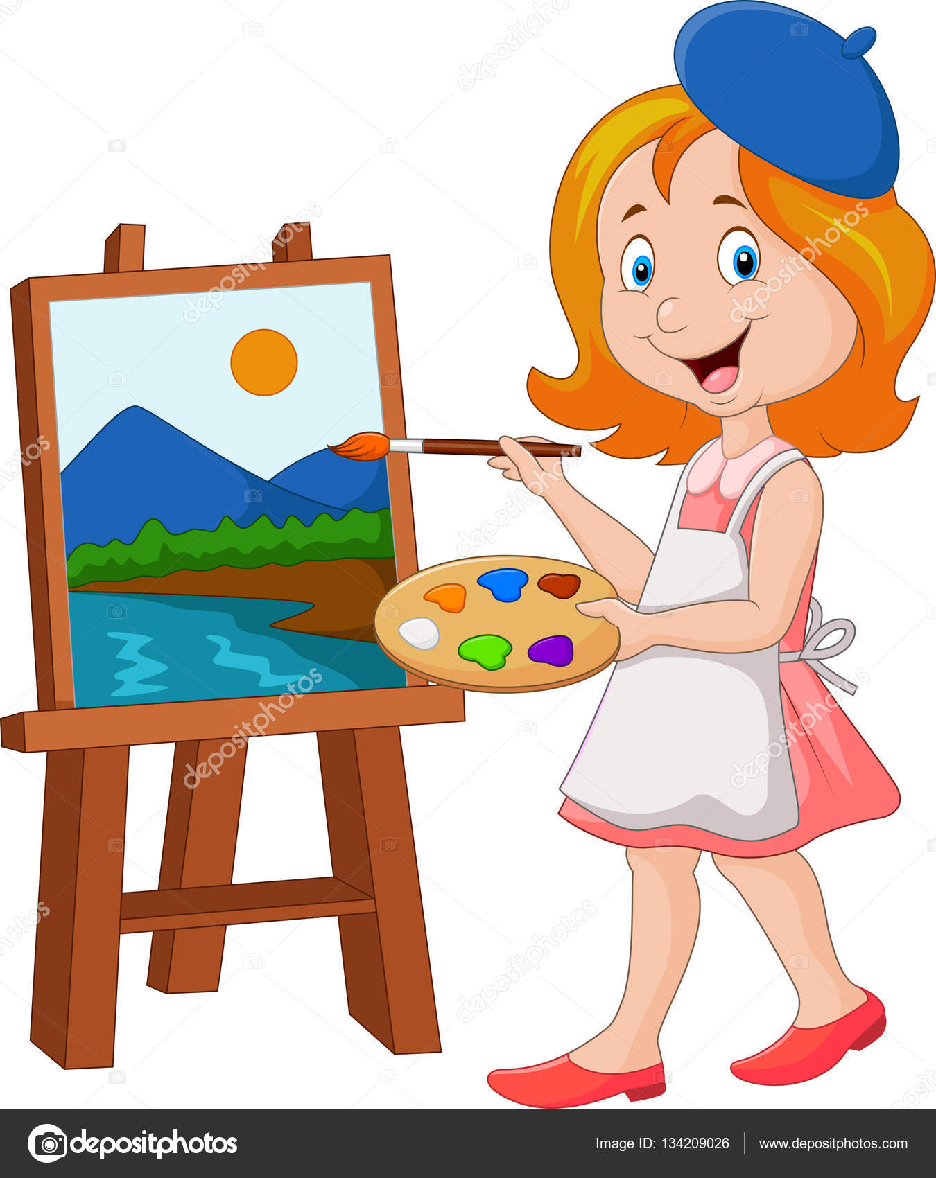 Ilustração Vetorial De Menina Pintando Em Tela PNG , Desenho Animado,  Sobre, Mix Imagem PNG e Vetor Para Download Gratuito