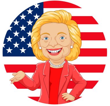 Çizgi film Hillary Clinton karakteri