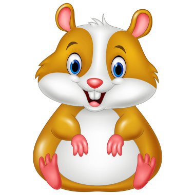 sevimli hamster karikatür