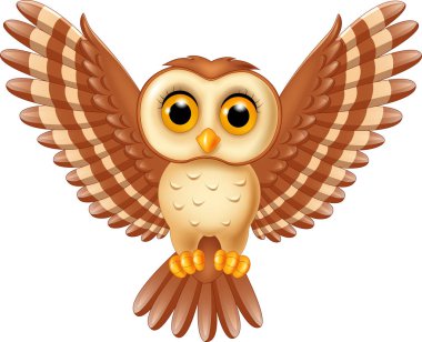 Şirin baykuş uçan