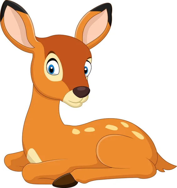 Cute baby deer cartoon — Stock Vector