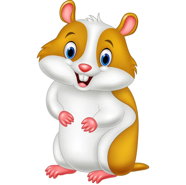 Hamster mignon isolé sur fond blanc — Image vectorielle