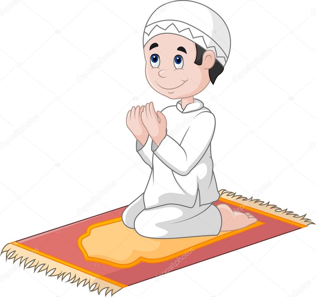 Download Little boy praying — Stock Vector © tigatelu #134208488