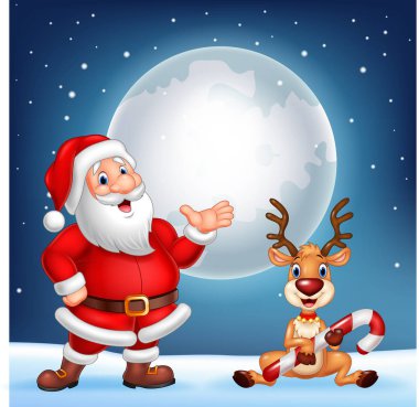 Noel Baba ve onun ren geyiği rudolf