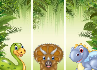 Dizi üç dinozor arka plan