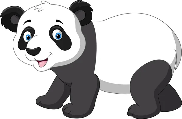 Leuke baby panda cartoon — Stockvector