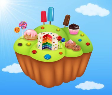 Çizgi film fantezi candyland