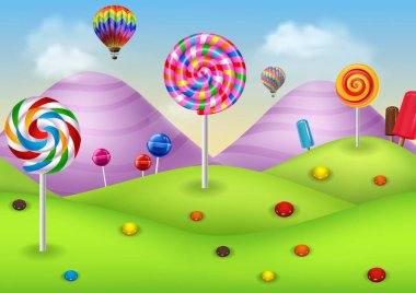 Fantezi candyland dessrts ve tatlılar
