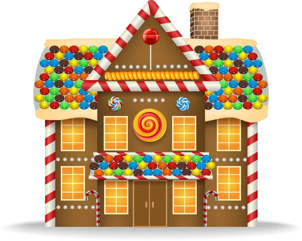 Cartoon gingerbread house — Stock Vector