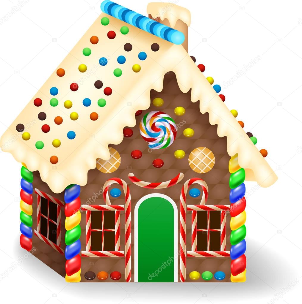Cartoon gingerbread house