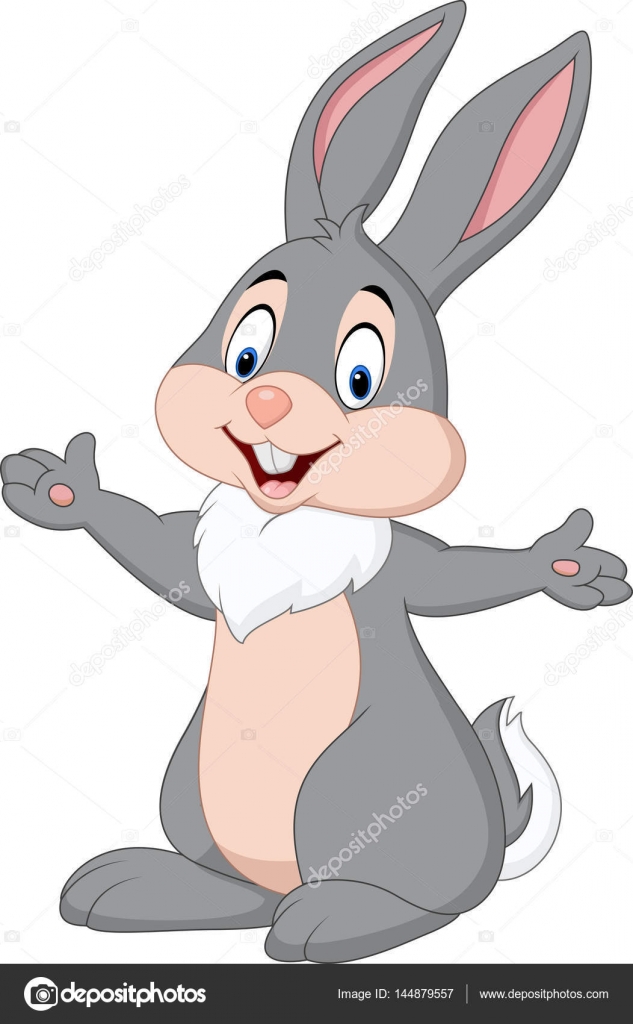 Cartoon rabbit posing Stock Vector Image by ©tigatelu #144879557