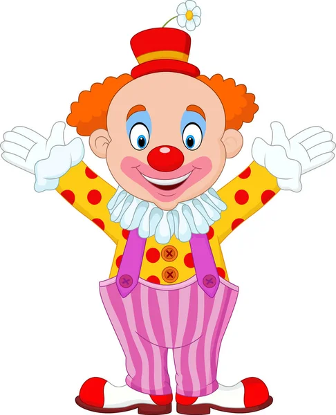 Cartoon grappige clown — Stockvector