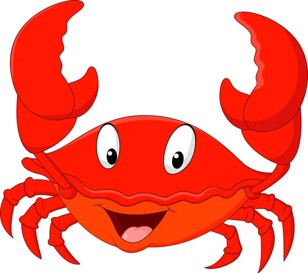 Cartoon leende krabba — Stock vektor