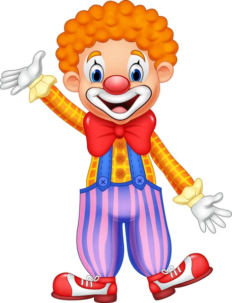 Cartone animato buffo clown — Vettoriale Stock
