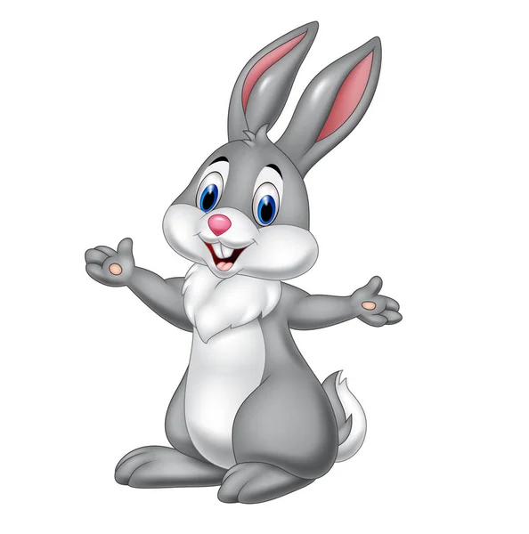 Cartoon rabbit posing — Stock Vector