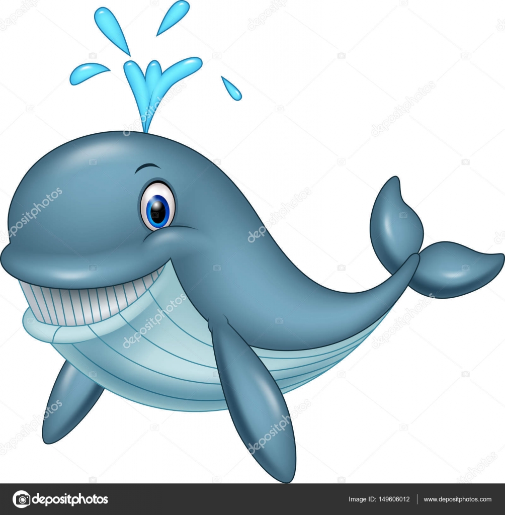 Cartoon funny whale — Stock Vector © tigatelu #149606012