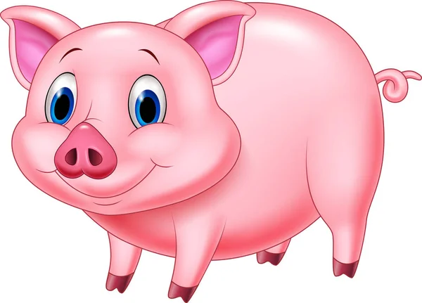 Çizgi film domuz karakteri — Stok Vektör
