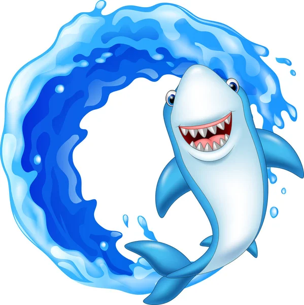 サメの漫画アイコン — ストックベクタ