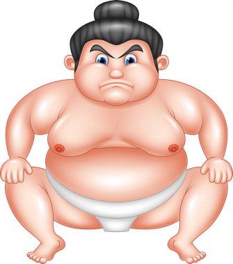 sumo güreşçisi karikatür