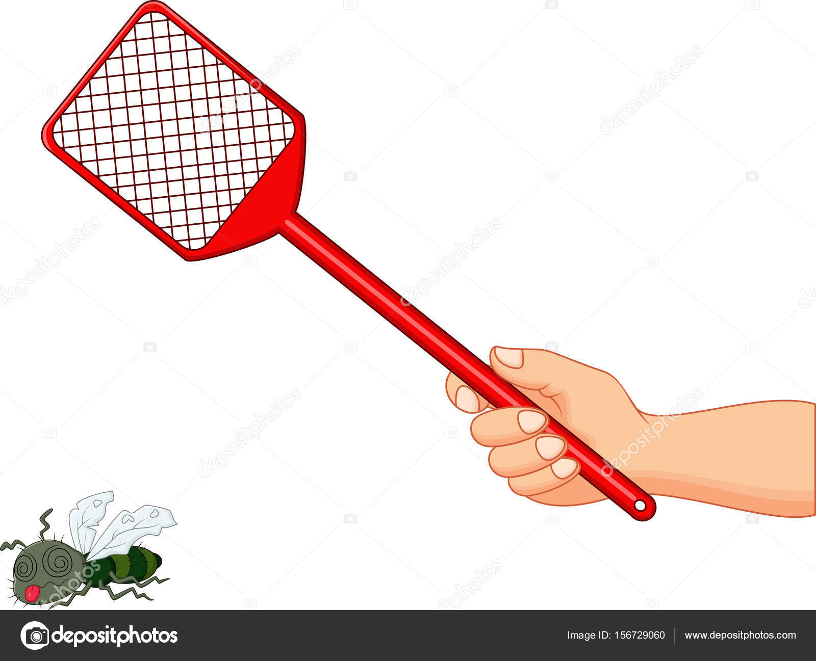 Fly swatter cartoon Stock Vector by ©tigatelu 156729060