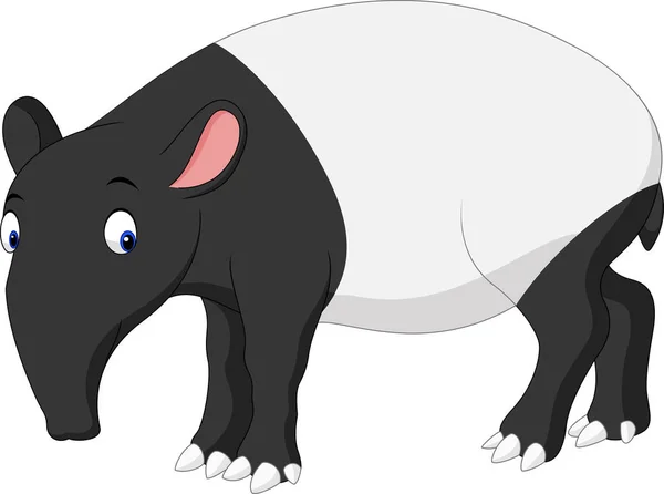 Cartoon Aziatische tapir — Stockvector