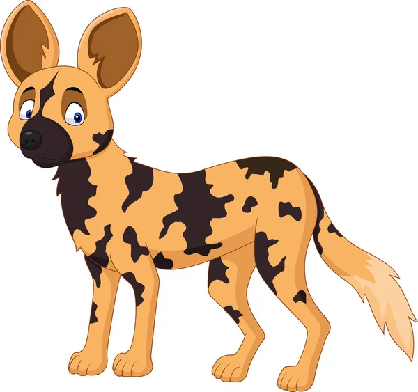 Cartone animato africano cane selvatico — Vettoriale Stock