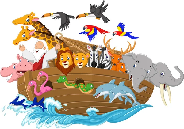 Cartoon Noah's ark — Stock Vector