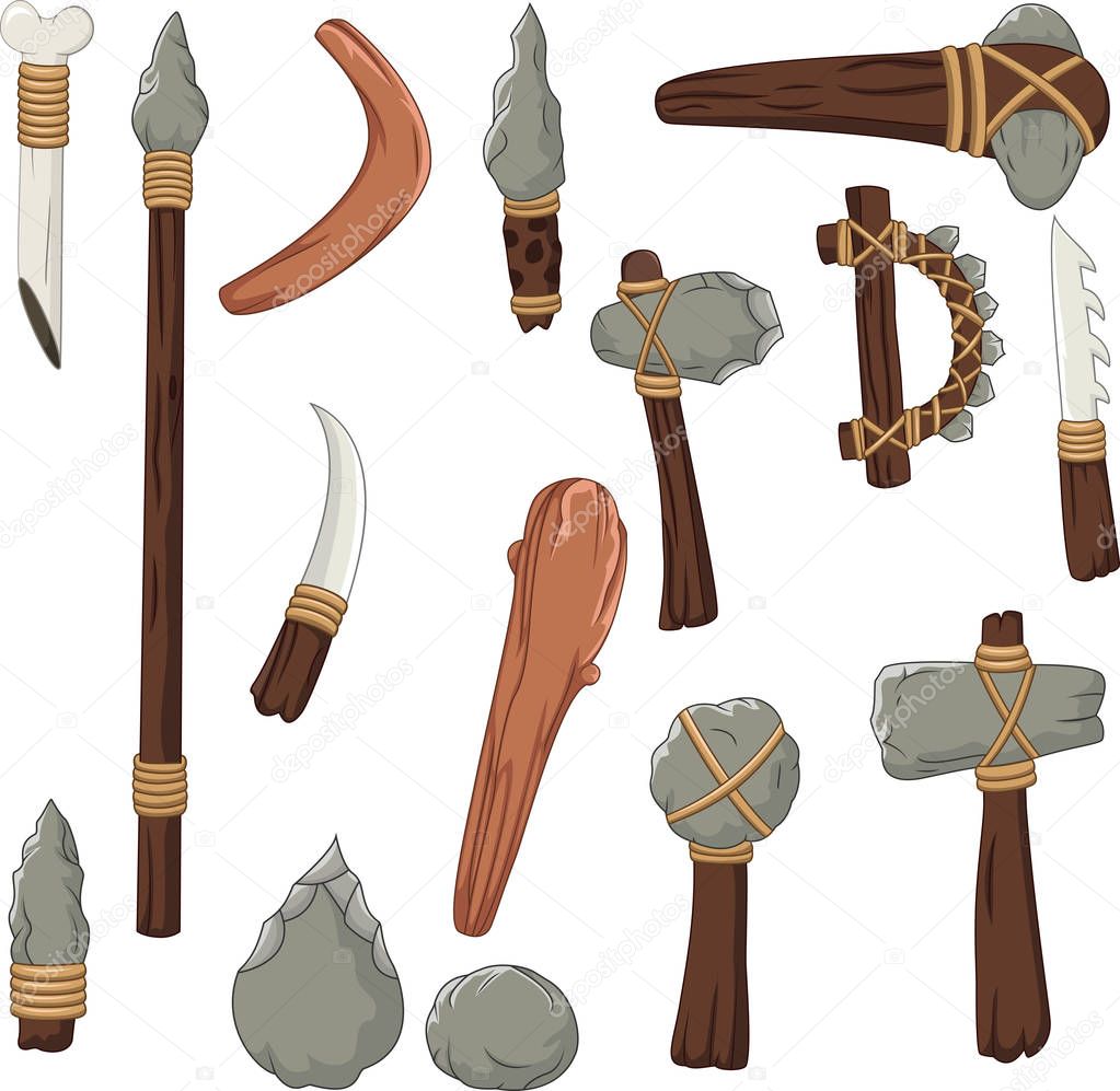 Set tools of prehistoric man