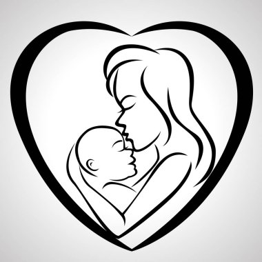 anne ve bebek simgesi