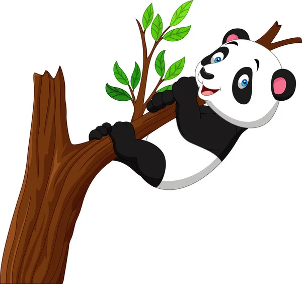 Großer Panda Klettern Baum — Stockvektor © Dazdraperma #5275692
