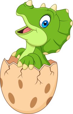 Yumurtadan çıkan bebek triceratops çizgi filmi.