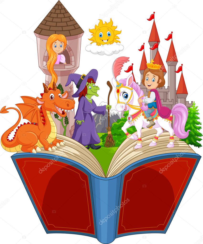 Imagination in a children fairy tail fantasy book