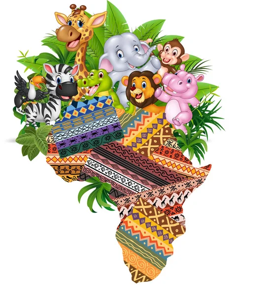 Kreslené Africké Divoká Zvířata — Stockový vektor