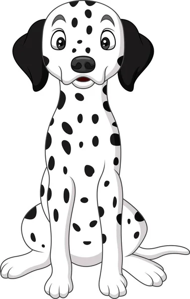 漫画かわいいダルマチア犬 — ストックベクタ