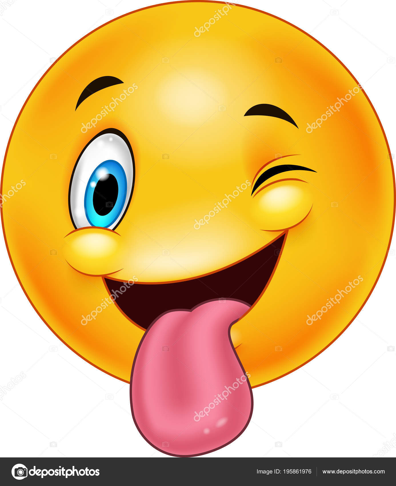 Smiley Emoticon Stuck Out Tongue Winking Eye Stock Vector by ©tigatelu  195861976