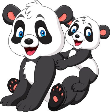 Şirin anne ve bebek panda
