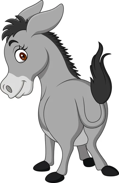 Cartoon Happy Donkey Showing Ass — Stock vektor