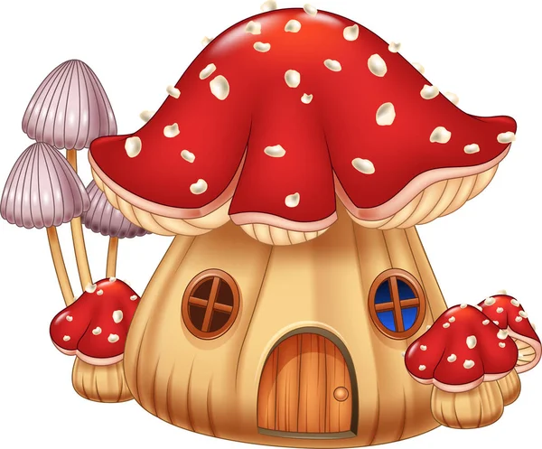 Illustration Mushroom House — Stock Vector