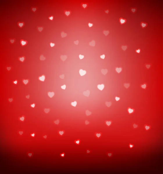 Buon San Valentino Carte Cuori Luce Vettore Sfondo — Vettoriale Stock