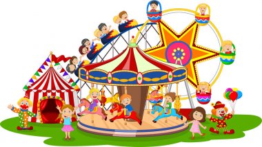 Illustration of carton amusement Park