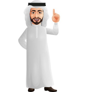 Karikatür Arap iş adamının vektör çizimi