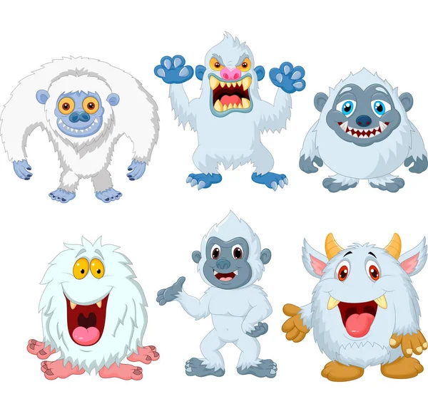 Vector Illustratie Van Cartoon Grappige Monster Collectie Set — Stockvector