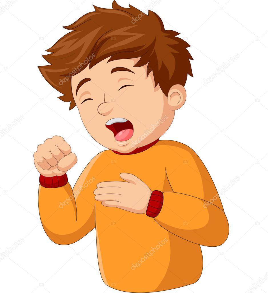 Vettoriale stockIllustrazione Vettoriale Del Bambino Dei Cartoni Animati  Che Tossisce Sfondo di ©tigatelu #326620016, image size:938x1024