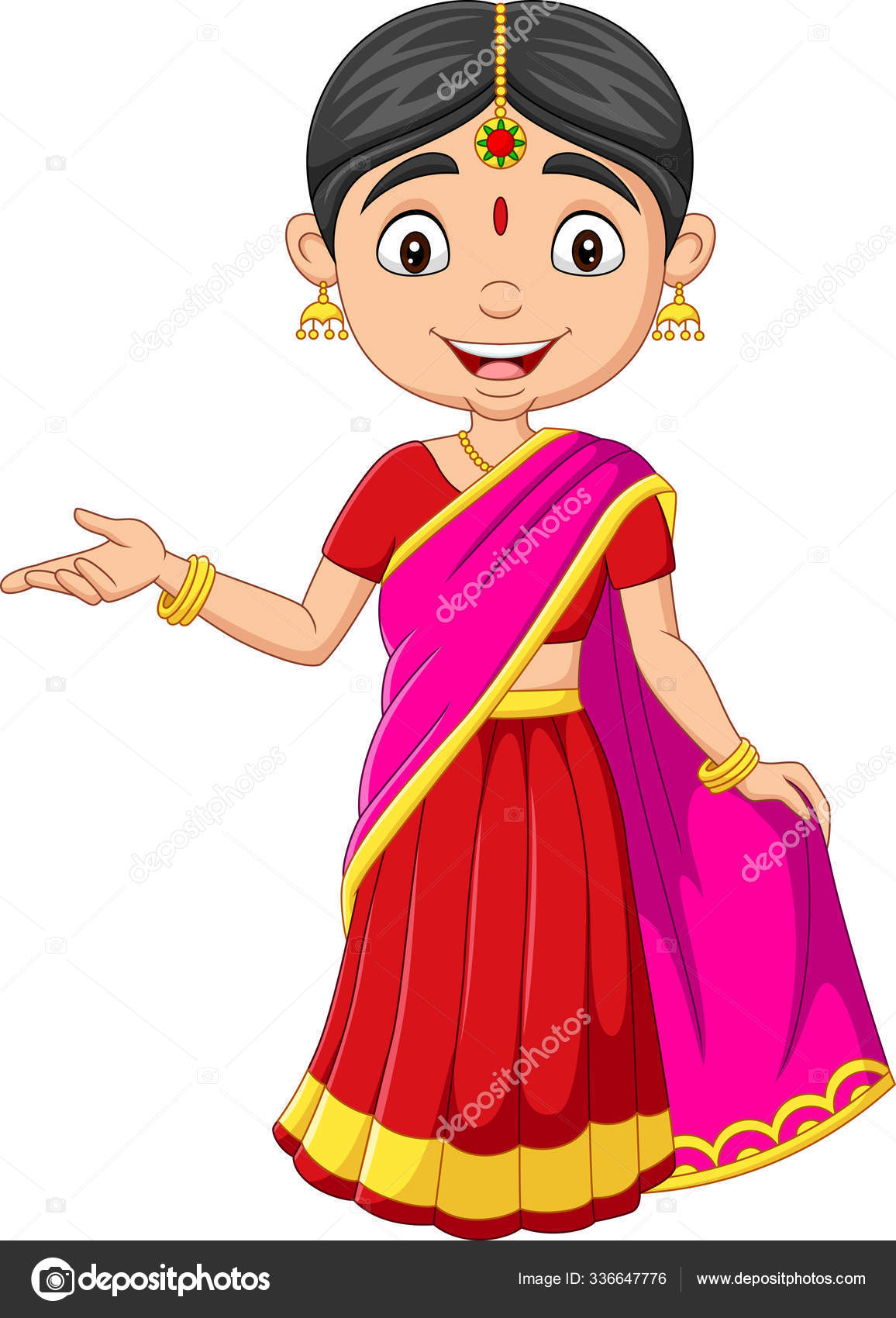 Traditional Indian Boy Cartoon - amarelogiallo