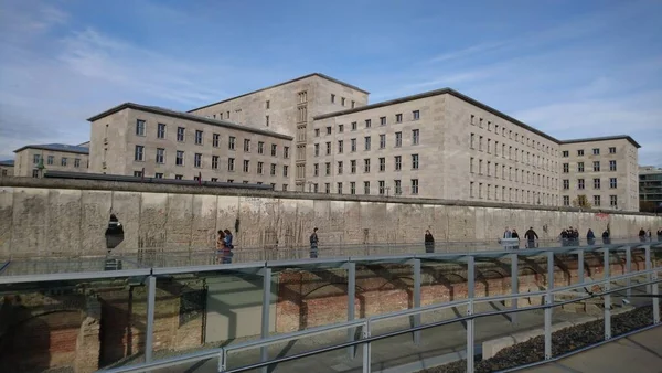 Parede Concreto Armado Cidade Berlim — Fotografia de Stock