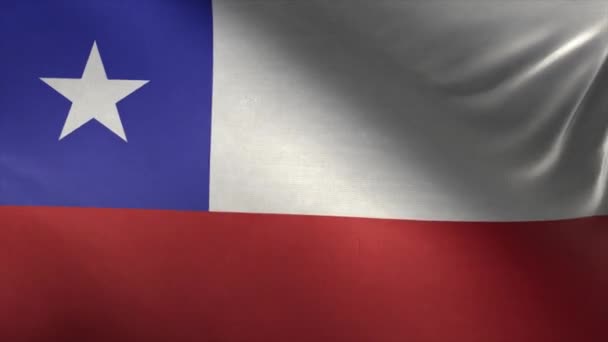 Vlajka Chile Smyčky — Stock video