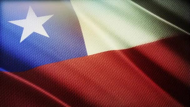 Flag of Chile Realistic 3d — Stock video